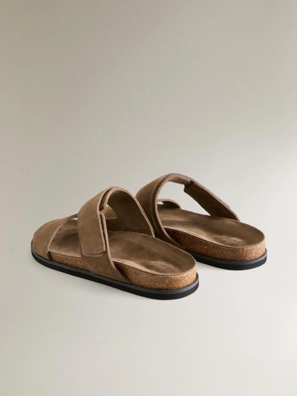 ZARA LEATHER DOUBLE-STRAP SANDALS